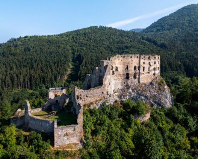 Castle Litava (ruin), Čelovce, Veľký Krtíš District, Slovakia, Slovakia